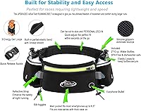 Vista 4 de AiRunTech Cinturón de hidratación para correr con botella de agua, riñonera para teléfono y cartera, bolsa de correr, accesorios esenciales