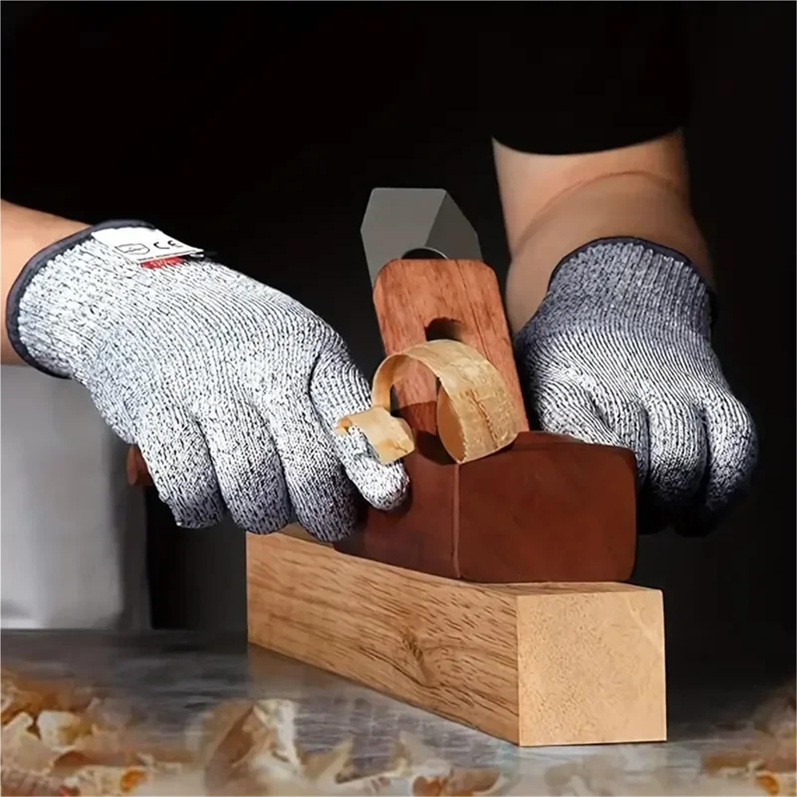 Gants anti-coupures, s anti-coupures antidérapants en HPPE EN388 ANSI niveau 5, de travail sécurité résistants aux coupures(Xl)