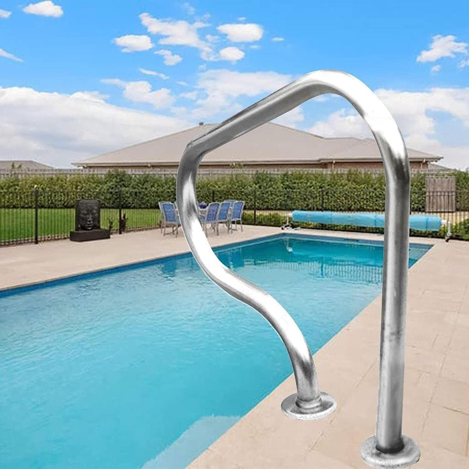 Main courante pour piscines creusées antidérapante et facile à installer