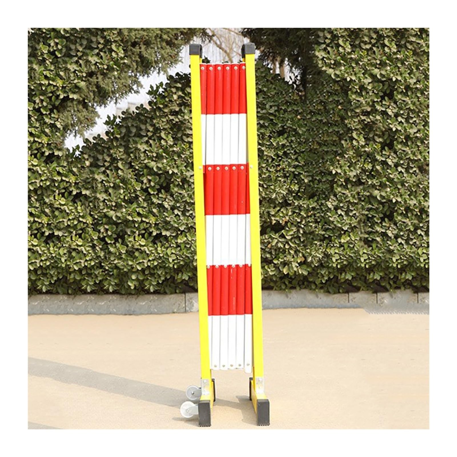 Barrière de sécurité rétractable et Portable - Clôture routière Pliable sur Roues pour Une sécurité et Une Protection accrues des chemins, écoles, fermes et événements