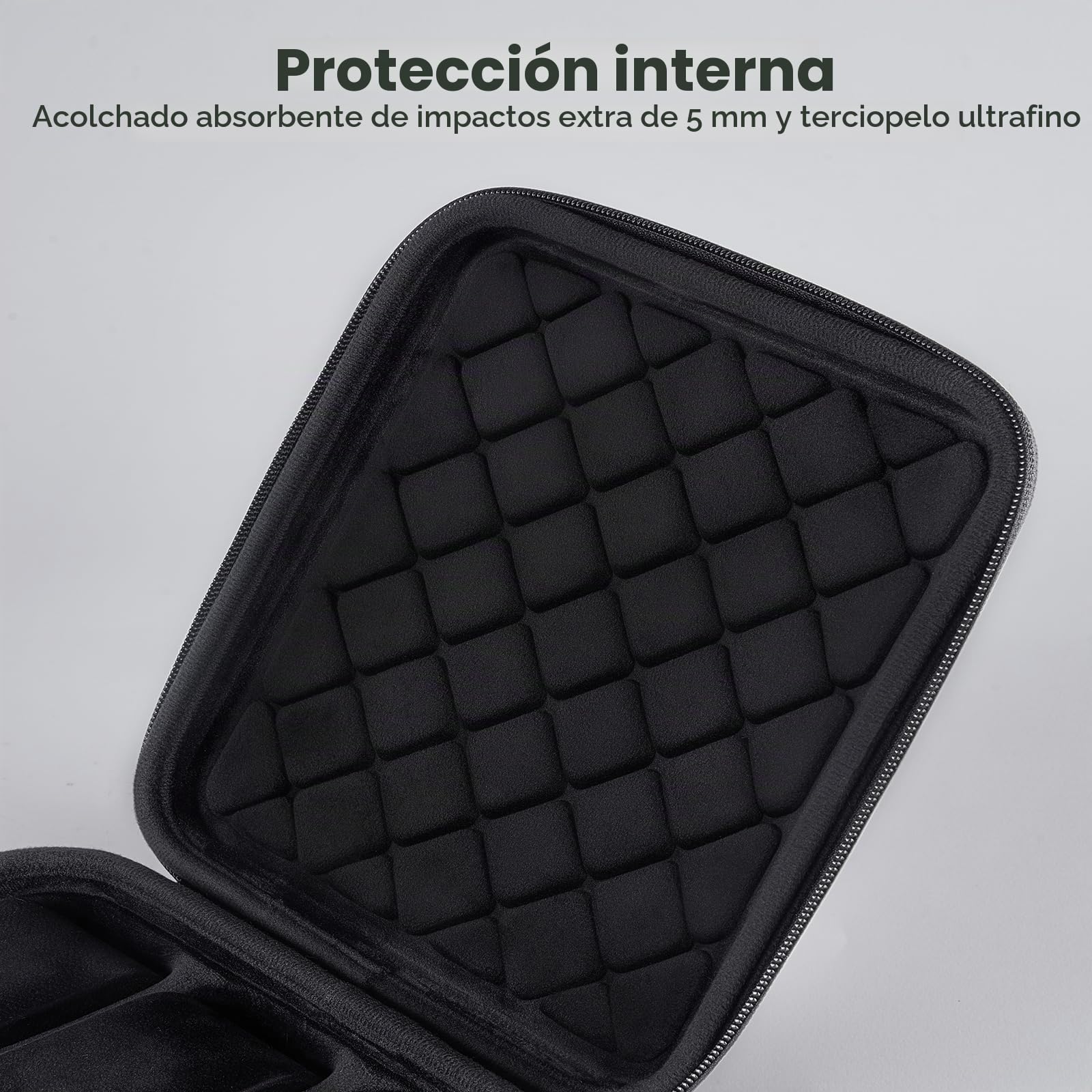 ProCase Estuche para Relojes de Viaje - Caja Rígida con 6 Ranuras, Organizador Multi-Compartimentos. Ideal para Hombres y Mujeres de Negocios, Práctico para Viajes, Regalos y Uso Diario - Negro