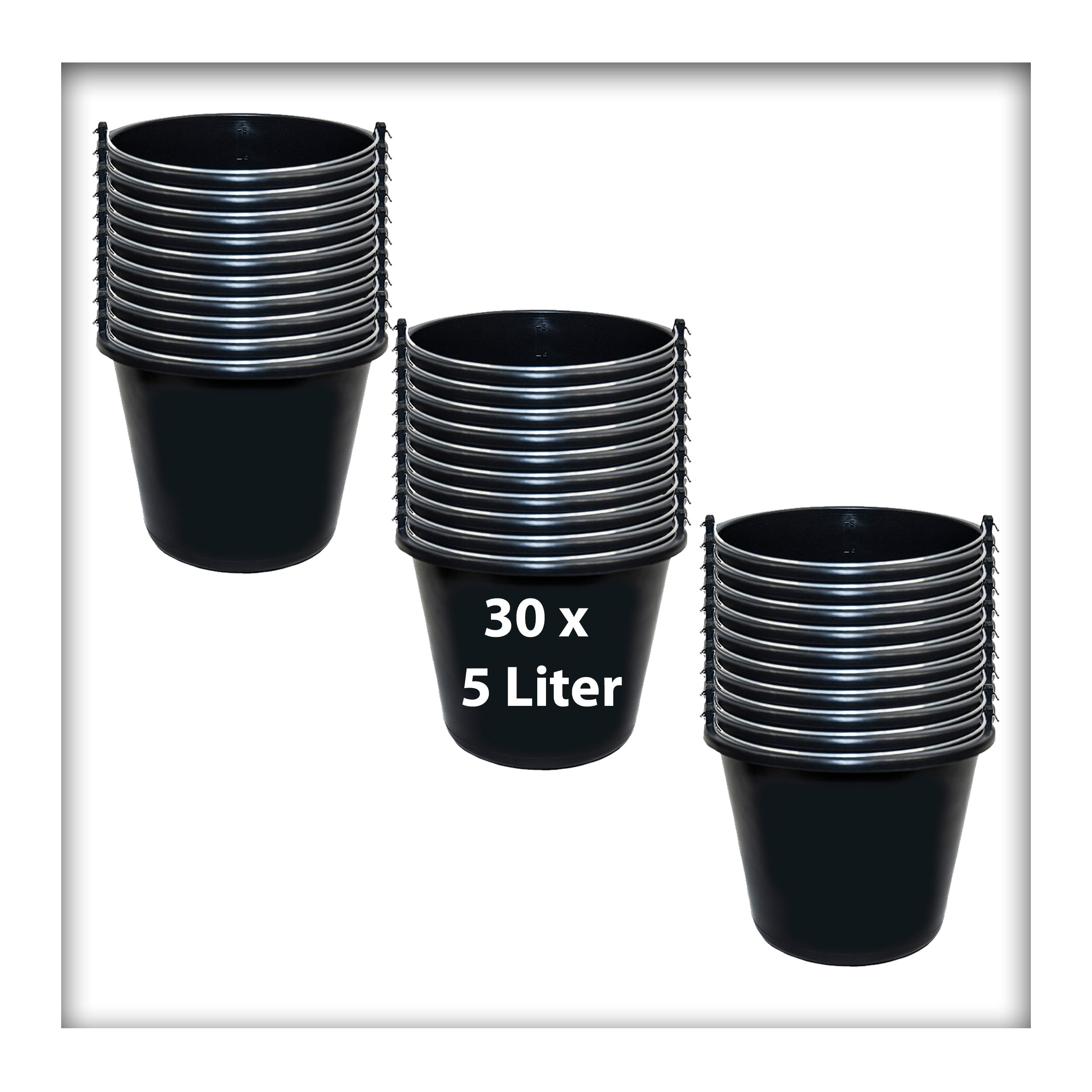 30 STK. 5 l Baueimer Ernteeimer Putzeimer Wassereimer Mörteleimer