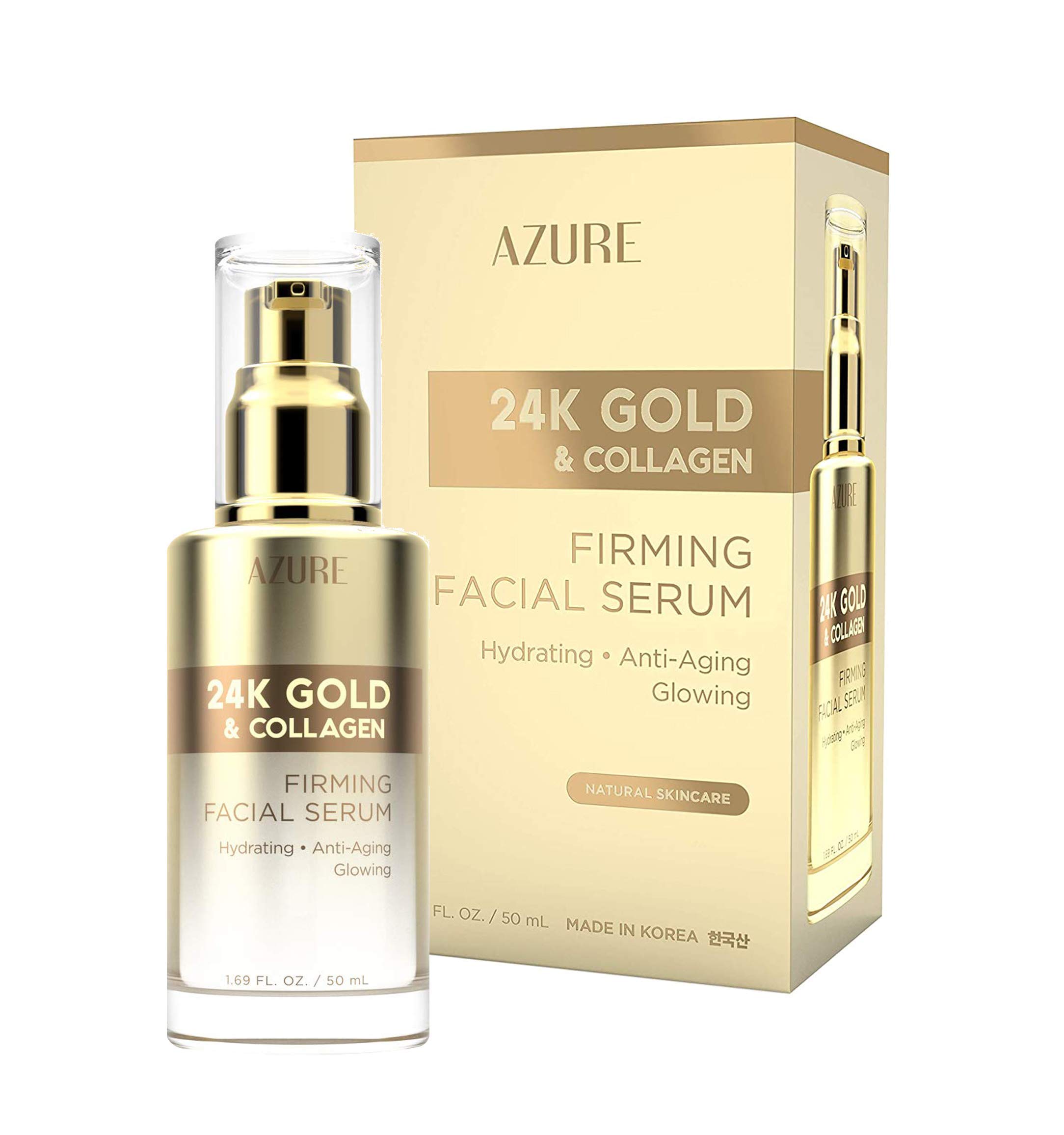 Amazon.com: AZURE 24K Gold & Collagen Firming Facial Serum