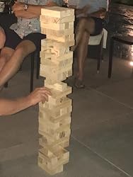 Giant Tumble Tower Game – Build Over 5 Feet Tall, 5ft XL Jenga Style Blocks, With Canvas Storage Bag