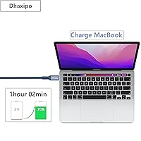 Vista 2 de Cable USB 4 para Thunderbolt 4 de 1.6 pies, transferencia de datos de 40 Gbps con 240 W y 4K a 144 Hz 5K @ 60 Hz o 8K a 30 Hz, compatible