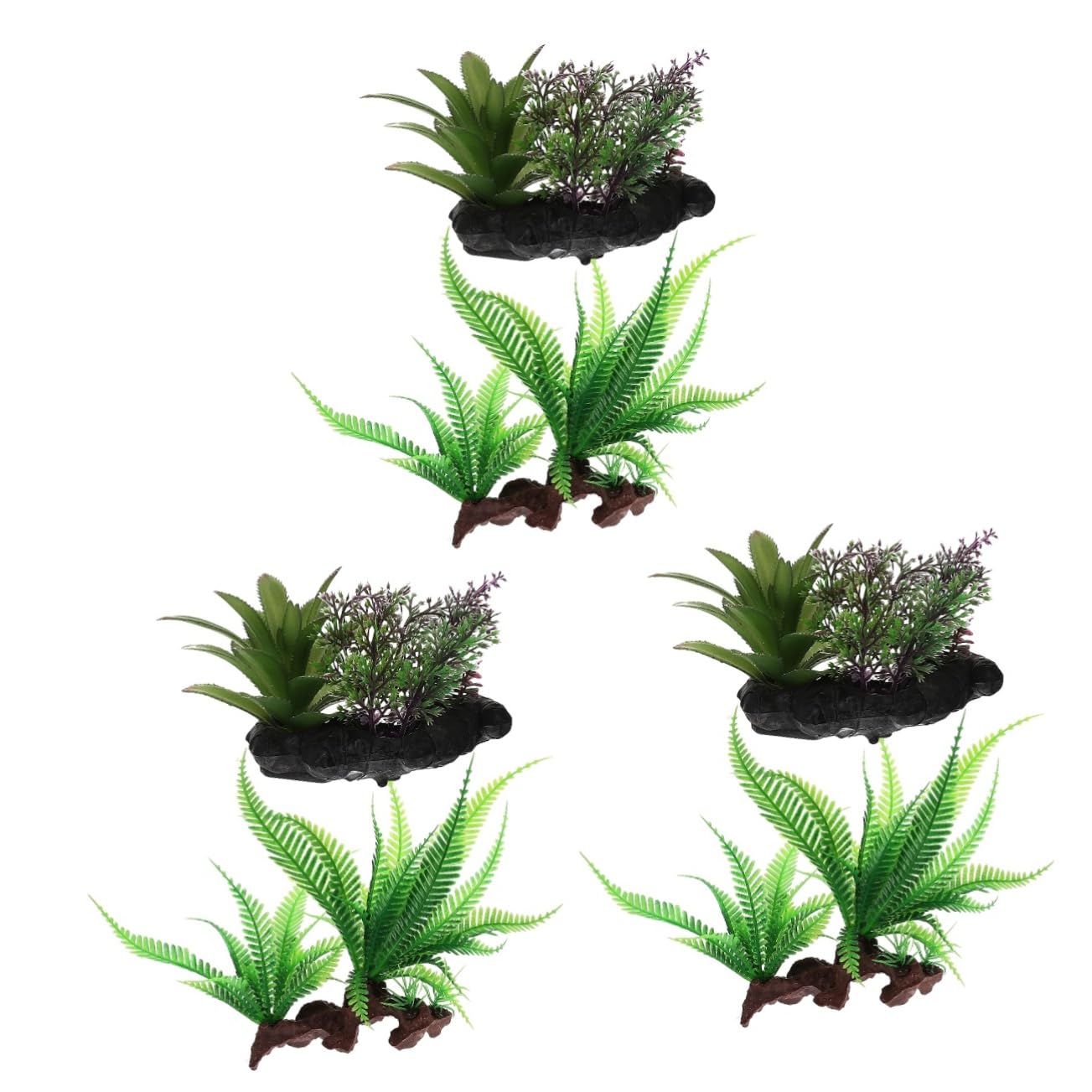 Yardwe Dekoration 3 Sätze Künstliche Wasserpflanzen Aquarium Panzer Aquarien Luft Tank Aquatisches Wassergras Netz Plastik 2 Stück * 3 Unterwasser Pflanzen Züchten