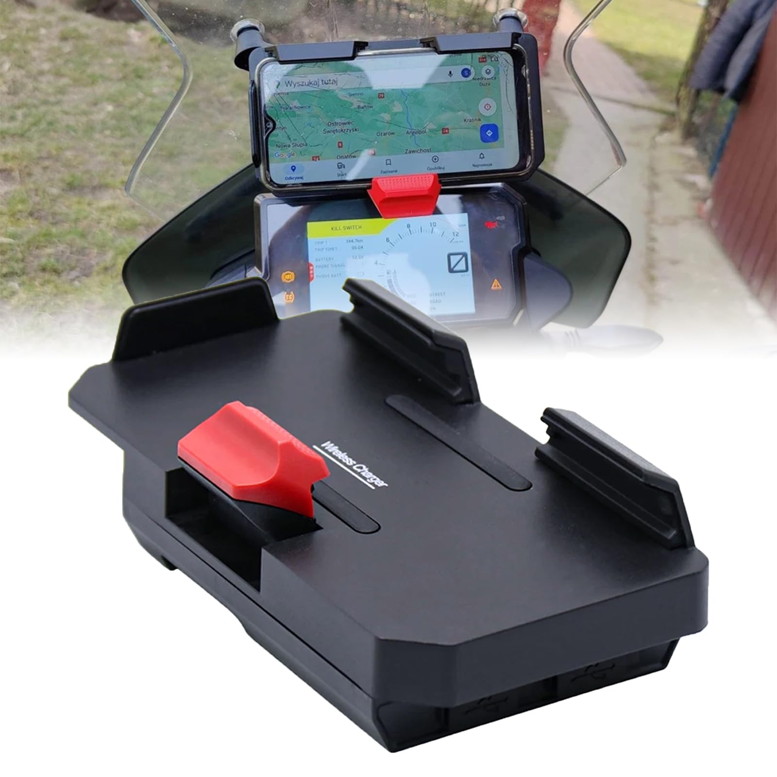 Amazon.co.jp: オートバイ電話ホルダー GPS ナビゲーション ワイヤレス