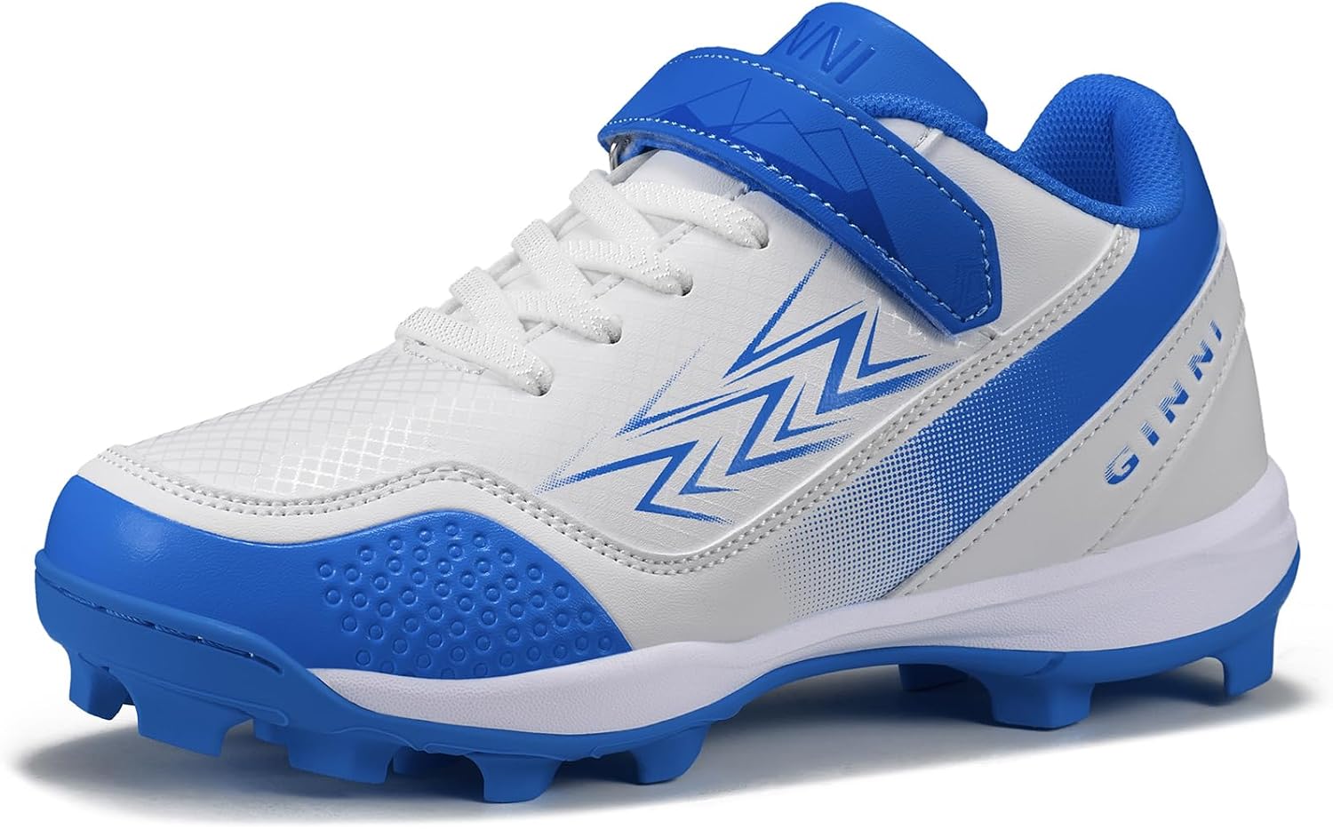 GINNI Boys Girls Low-Top Baseball Softball Cleats Kids Light Athletic Shoes | Comfortable EVA Midsole, Non-Slip Outdoor Sneakers, for Little Kid/Big Kid/Youth, Soccer/Football/Rugby/Turf Ground Training