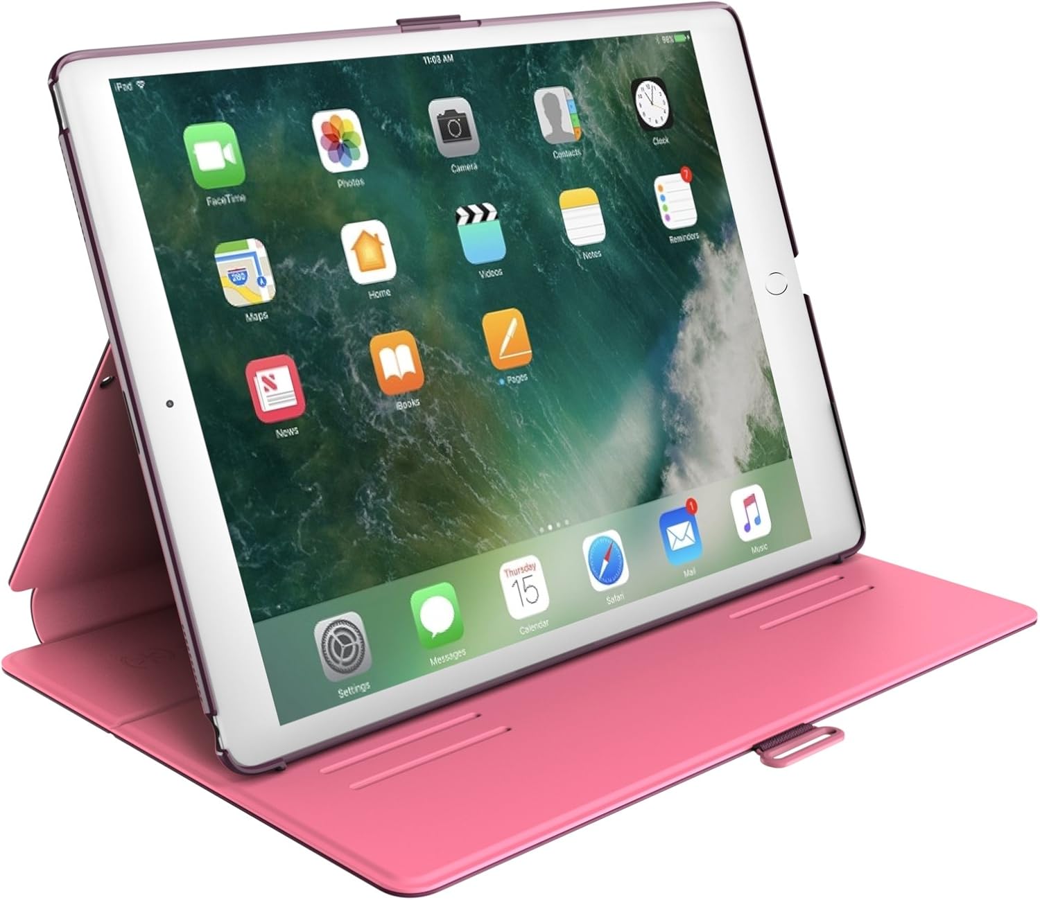 Speck Products BalanceFolio Case and Stand for (2017) iPad 9.7-Inch , 9.7-Inch iPad Pro, iPad Air 2/Air , 90914-5748, Syrah Purple/Magenta Pink