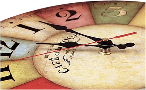 Miniatura 3 de Reloj de pared retro de madera de 12 pulgadas, decoración de granja, relojes de pared decorativos sin tictac, analógico de madera grande, funciona