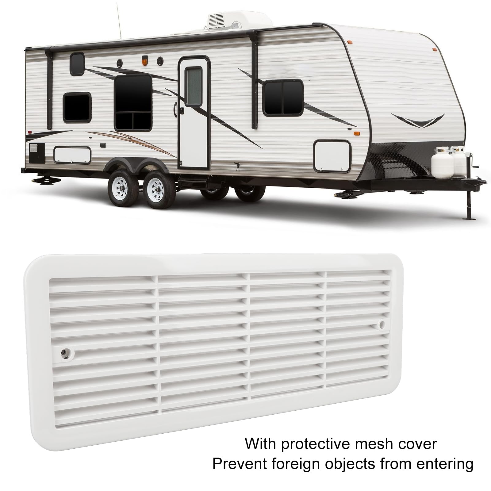 Ventilatore da frigorifero per RV 12V tre ventole silenzioso ventilatore laterale camper con rete protettiva per camper motorhome yacht barca