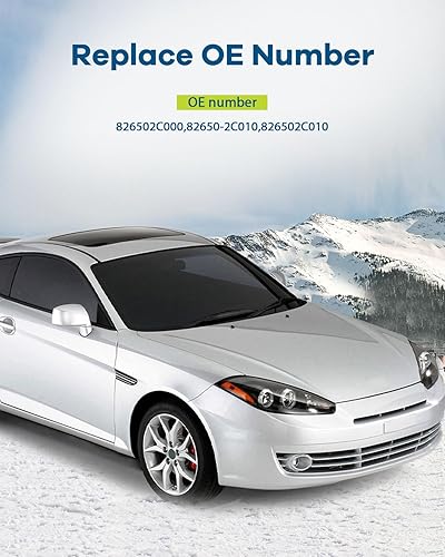 Miniatura 4 de LUJUNTEC Manija de puerta exterior del lado izquierdo del conductor, repuesto para Hyundai 2003-2008 para Tiburon, manija negracromada, reemplazo