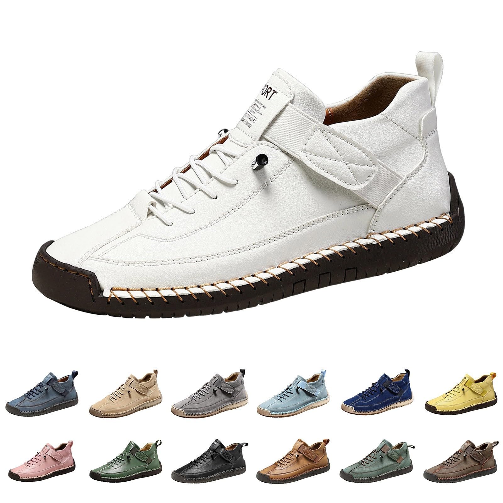 Basket Randonnee Femme Imperméable - Basket Femme Montante Cuir Orthopédique À Lacet Tennis Chaussure Confort Basquettes Respirante Sneakers Plates Chaussures Outdoor Chaussures
