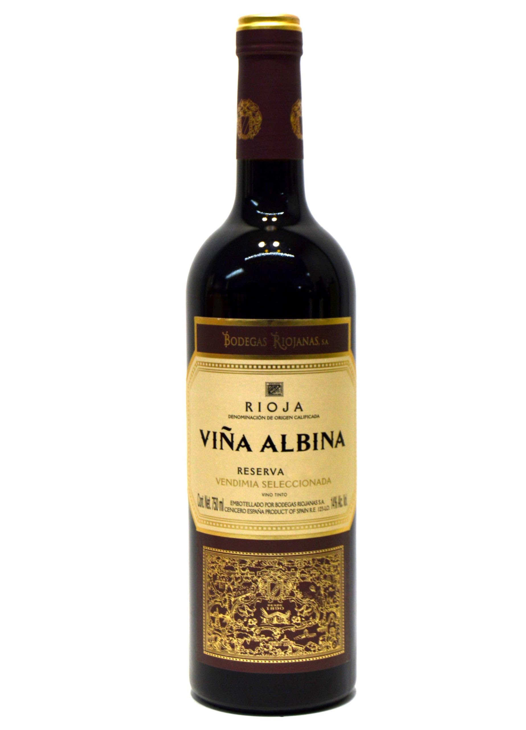 Bodegas Riojanas Viña Albina Negre Rioja Reserva 75 cl Vino tinto (Caja de 6 Botellas de 75 cl)