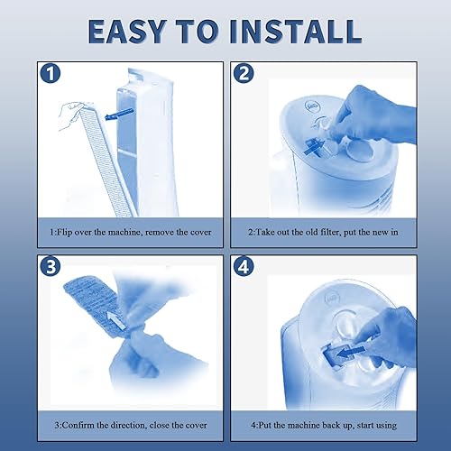 Miniatura 12 de Paquete de 4 filtros de purificador de aire tipo HEPA de doble acción para filtro Febreze y Honeywell U, Repalce FRF102B y HRF201B, FHT170, FHT180,