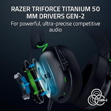 Razer BlackShark V3 XBOX S|X - Wireless esports headset - TriForce 50mm Driver - Detachable Wideband Mic - HyperSpeed 2,4 GHz & Bluetooth - Surround Sound - Xbox/PC | Black