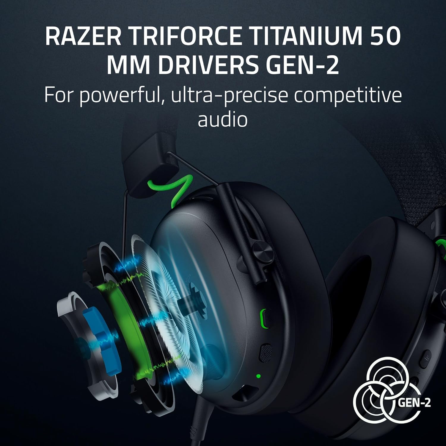Diagram of Razer TriForce Titanium 50mm Drivers Gen-2