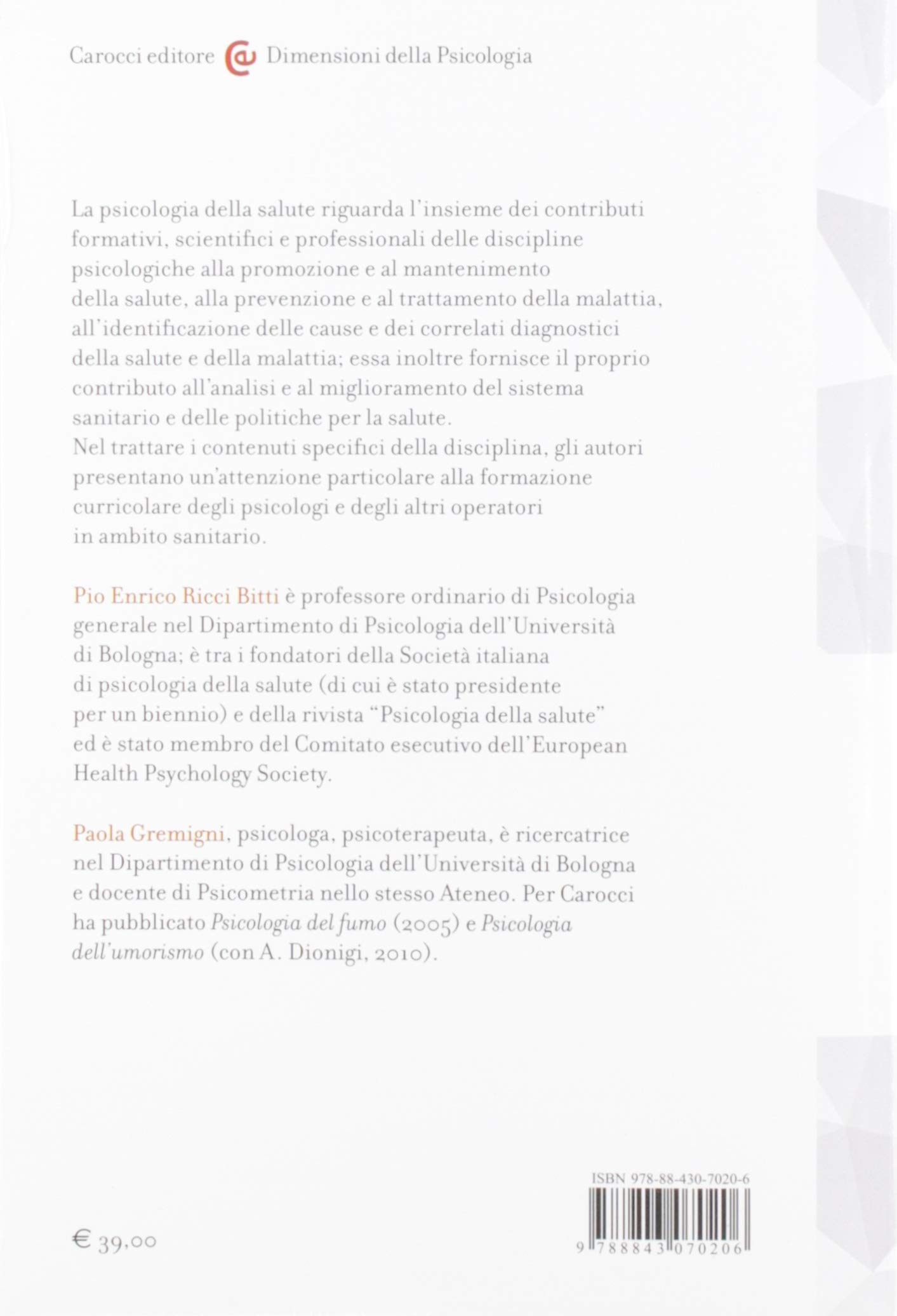 Psicologia della salute. Modelli teorici e contesti applicativi
