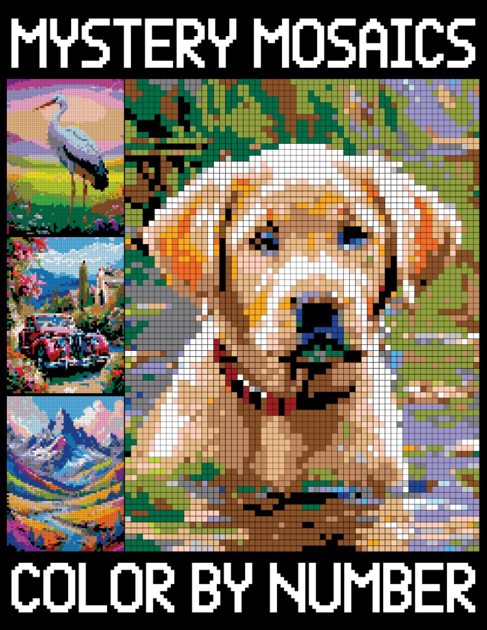 Mystery Mosaics Color By Number: A Quest Coloring Book for Adults Relaxation, Hidden Picture Puzzles