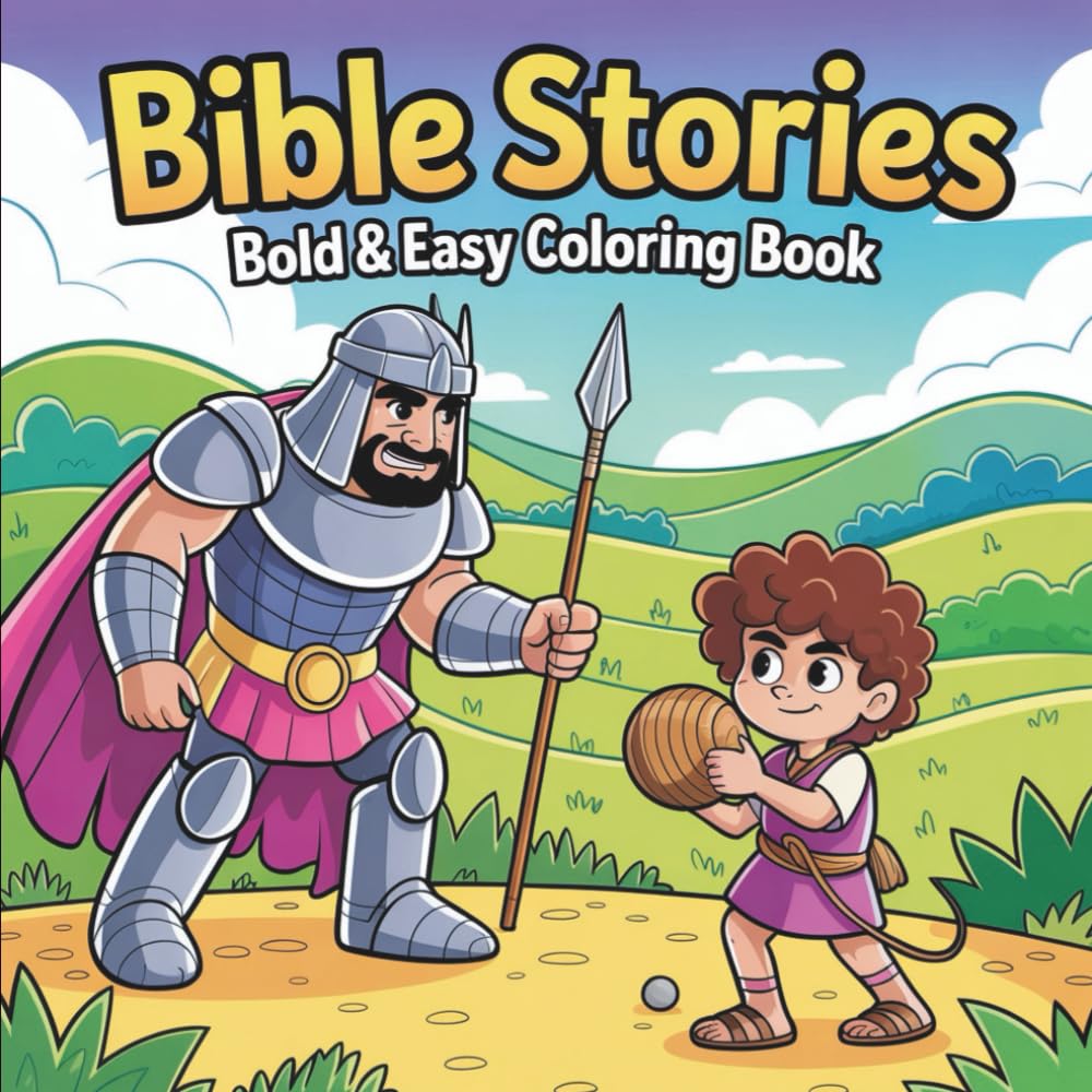 Bold & Easy Bible Stories Coloring Book: 55 Bold & Easy Coloring Pages Featuring Iconic Scenes from the Bible – Perfect for Stress Relief, Faith ... Christian Inspiration (Bold & Easy Faith Fun)