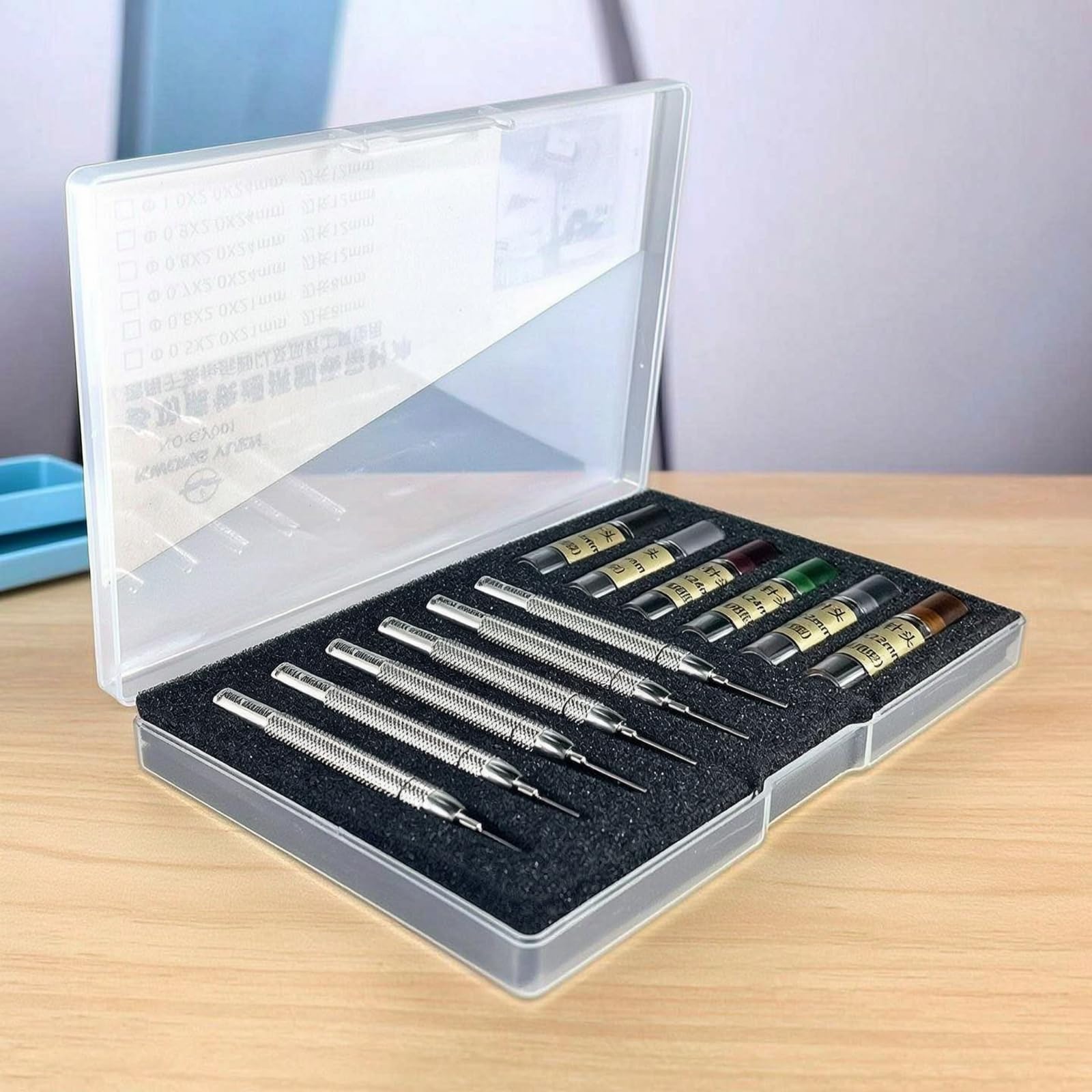 Baoblaze Herramienta Profesional para Correas de Reloj Útil Reparación Ajuste Quitar Pasadores Punzones Metálicos Acero Inoxidable Agarre Antideslizante con