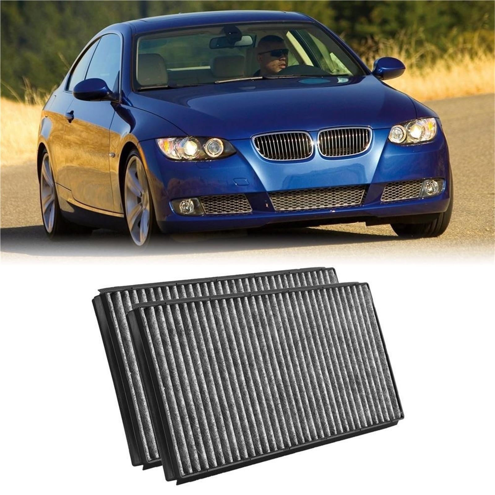 Filtr powietrza samochodu Zestaw 2 filtrów powietrza kabinowego do samochodów BMW E60 528i 535i 535xi 545i 550i 650i M5 M6 Akcesoria samochodowe Filtr zamienny