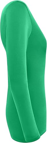 Miniatura 3 de Natural Uniforms Camiseta de manga larga con cuello en V para mujer