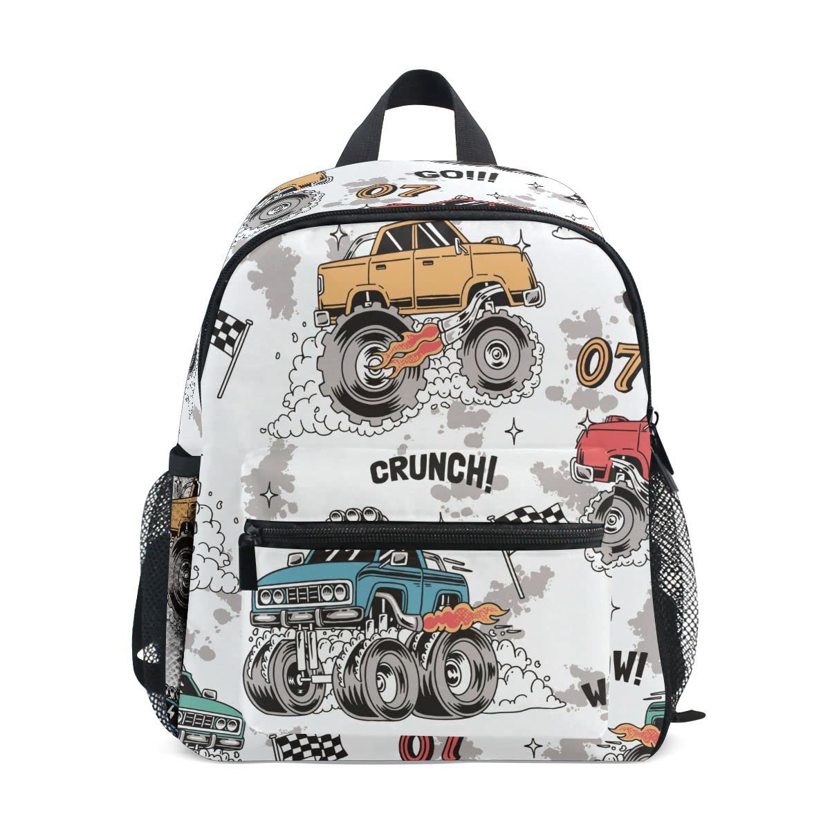 Linqin Boys Tractor Monster Trucks Toddler Backpack - Mini Bookbag for Kids Aged 3-7