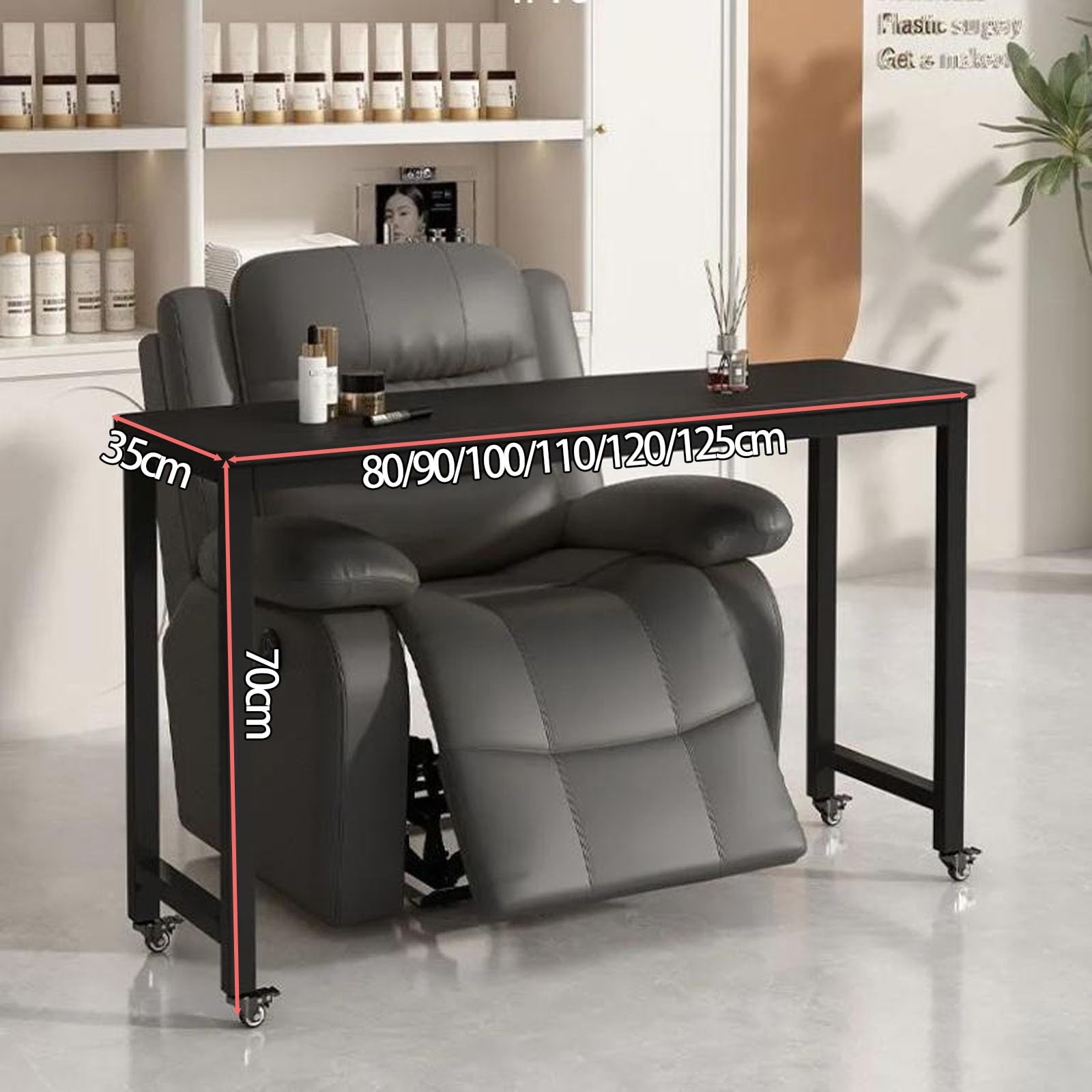 Amazon.co.jp: HXNXSY マニキュアテーブル ネイルテーブル 可動式 静音