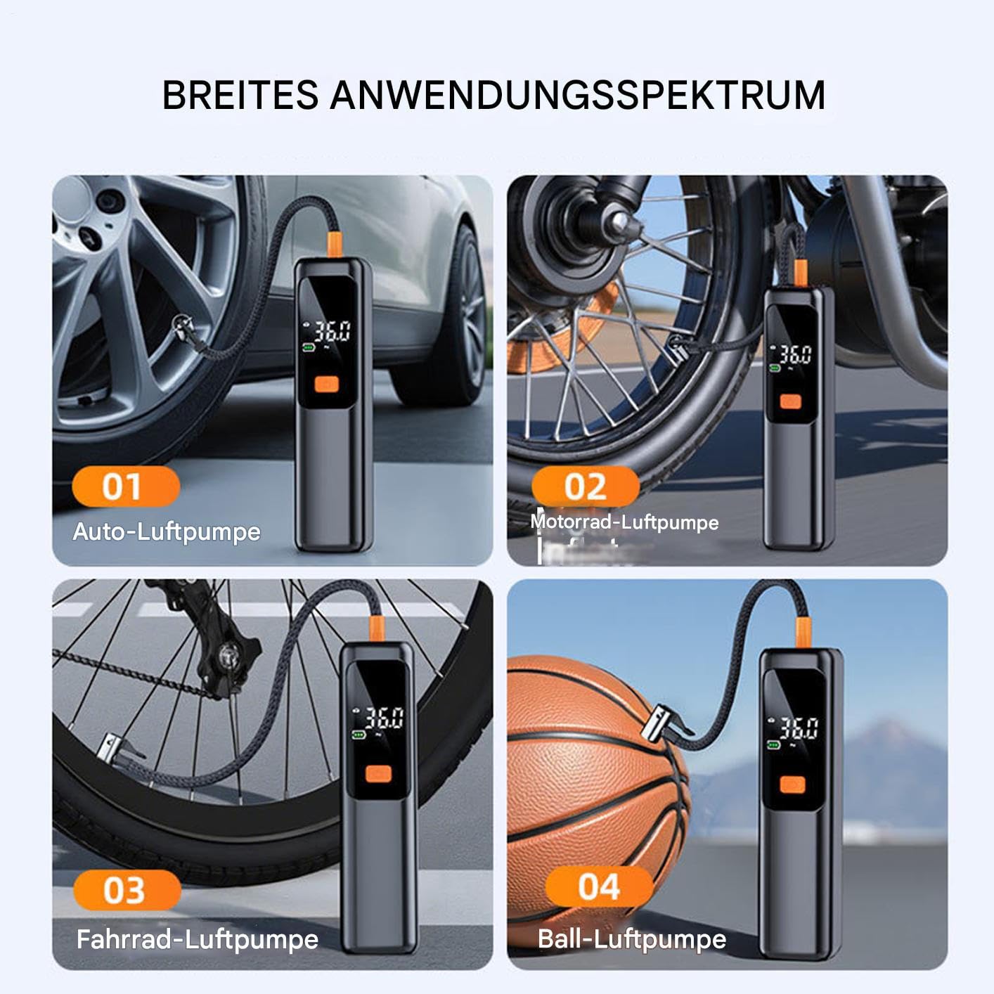 Kompresor samochodowy Elektryczny Ładowalny Inflator