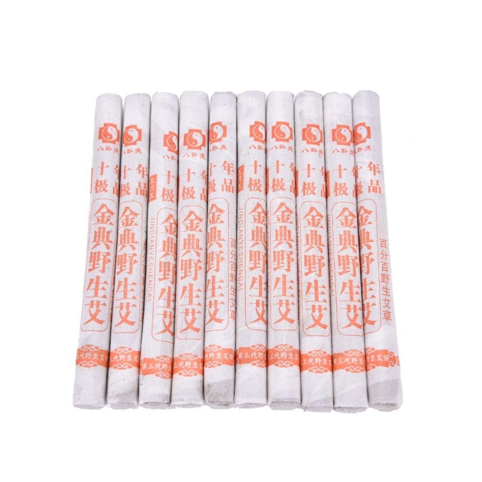 Bezdymne pałeczki moxa， 10 sztuk/pudełko Moxibustion Sticks Old Moxa Roll Relieve Pain Burner Stick
