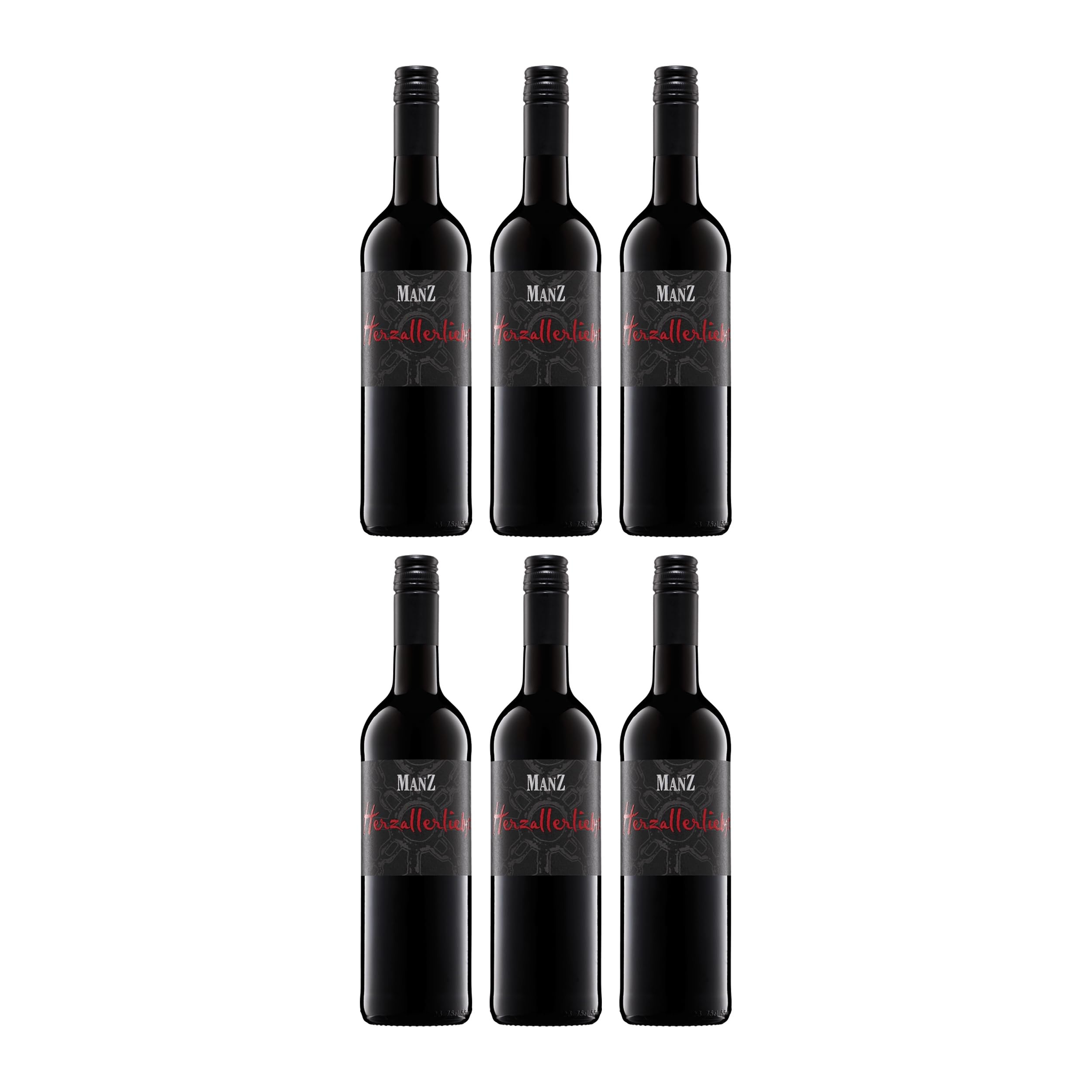Weingut Manz Herzallerliebst Rotwein Rot Trocken VEGAN Deutschland inkl. FeinWert E-Book (6 x 0.75 l)