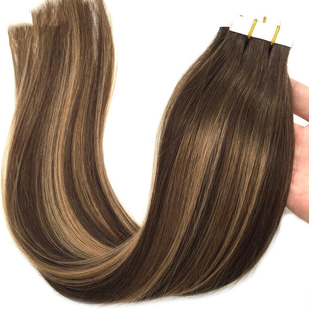 GOO GOO Tape in Hair Extensions Human Hair, 20pcs 50g 14inch - Image 3