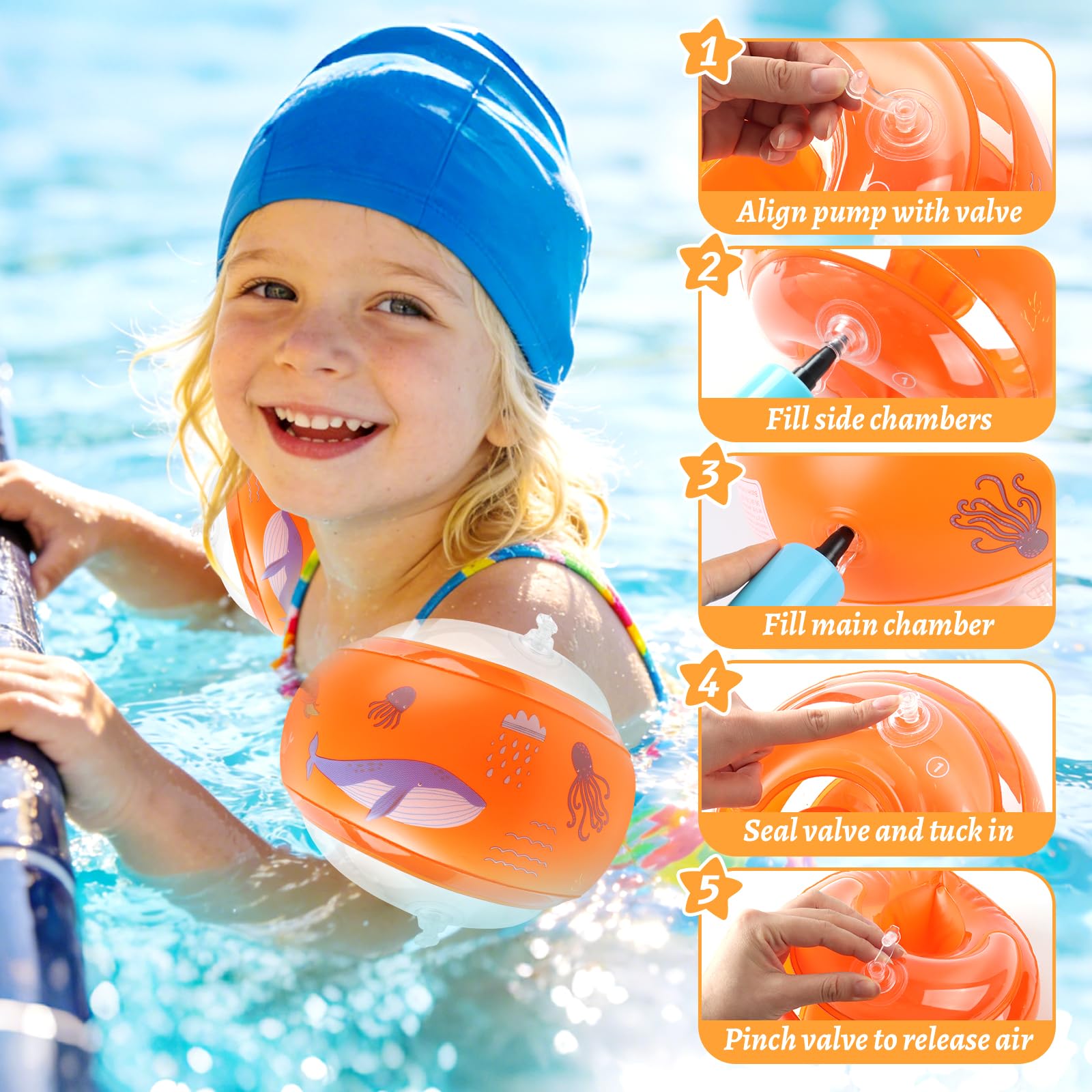Brassard Enfant Natation Brassard Enfant 1-6 Ans 3 Airbags - Brassard Piscine Bébé 6-20kg Sécurité Garçons Filles Brassard Enfant Natation Brassard Enfant 1-6 Ans 3 Airbags - Brassard Piscine Bébé 6-20kg Sécurité Garçons Filles