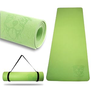 Mat-Essential Green TPE Latex-free Eco-friendly Non-toxic Non-slip thick mat 6 x 2 x 8mm and a Donation to