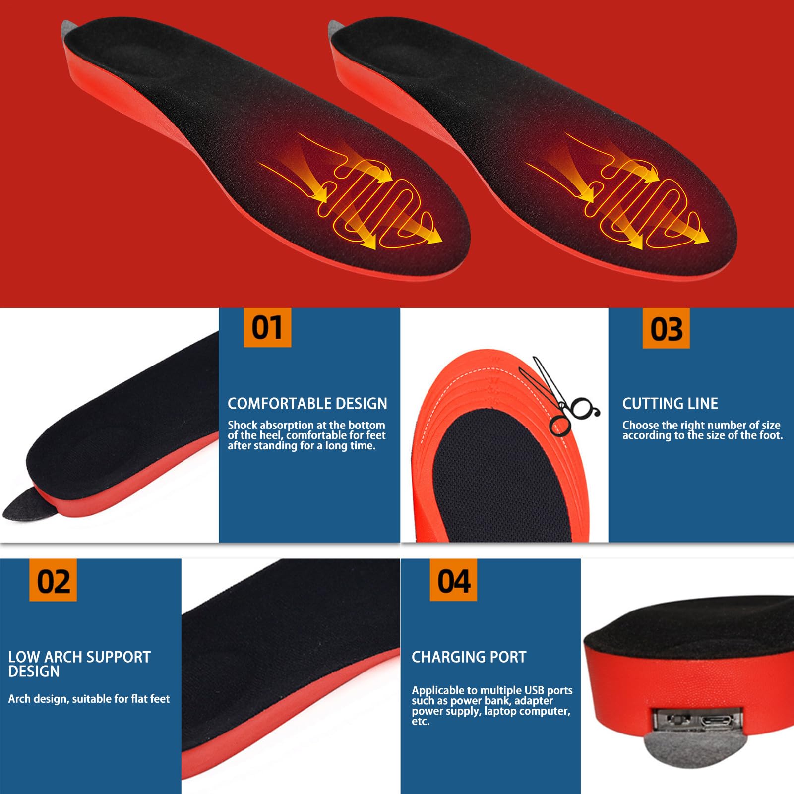 Riscaldamento - calzino riscaldante | riscaldanti | Piedi wireless per | uomini e donne | Riscaldatore interno unico per la caccia, la pesca, il campeggio e RA