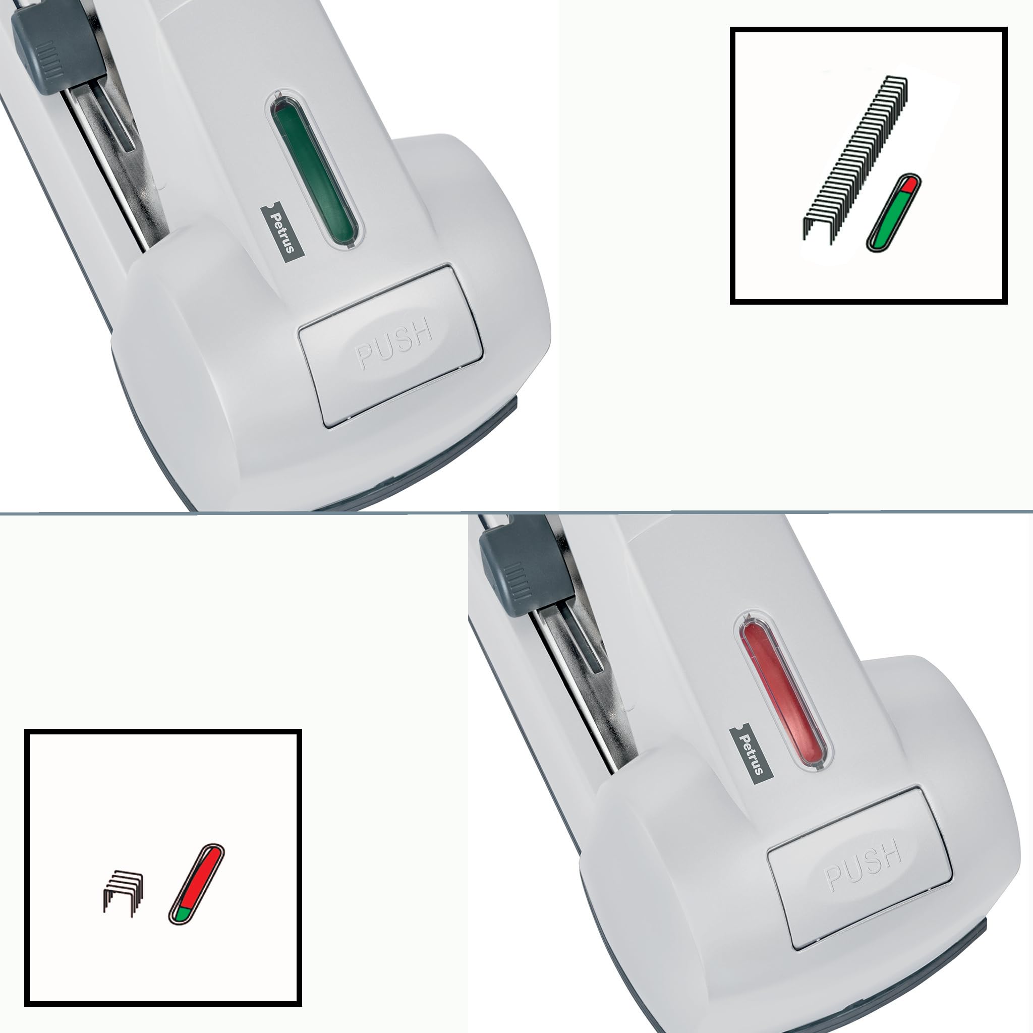 Petrus 623383 - Grapadora de gruesos y especiales modelo 1500 color plata, 120 hojas