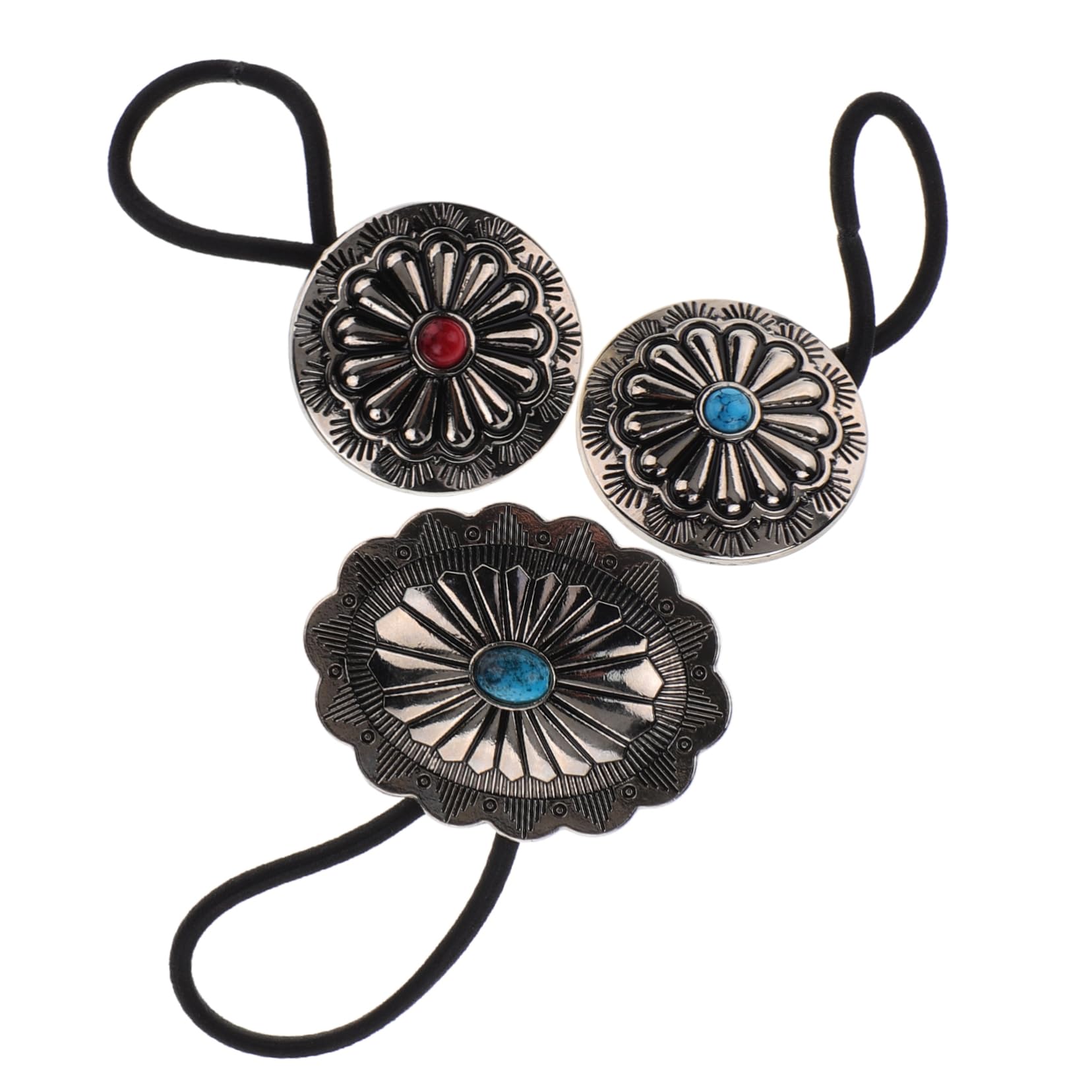15piezas Coleteros Para Mujer Soporte Elástico Retro Para Coletas Accesorios De Cabello Vintage Detalle Metálico Para Ocasiones