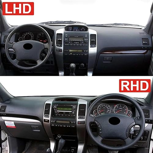 Miniatura 3 de MaikOn Cubierta de salpicadero de automóvil, de franela, para Toyota Land Cruiser Prado 120 J120 2003-2009