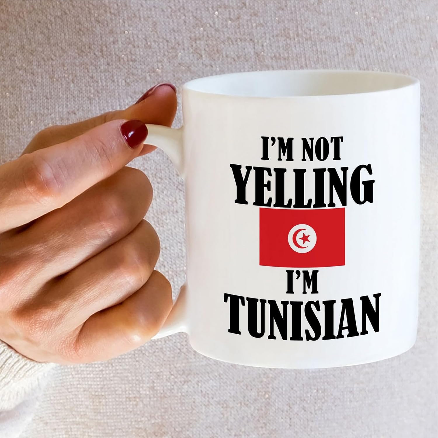 Retreez Funny Tunisian Mug - I'm Not Yelling I'm Tunisian 11 Oz Ceramic Coffee Mugs - Funny, Sarcasm, Sarcastic, Inspirational Tunisia birthday gifts for Tunisian friends, coworkers, men women dad mom - Image 5