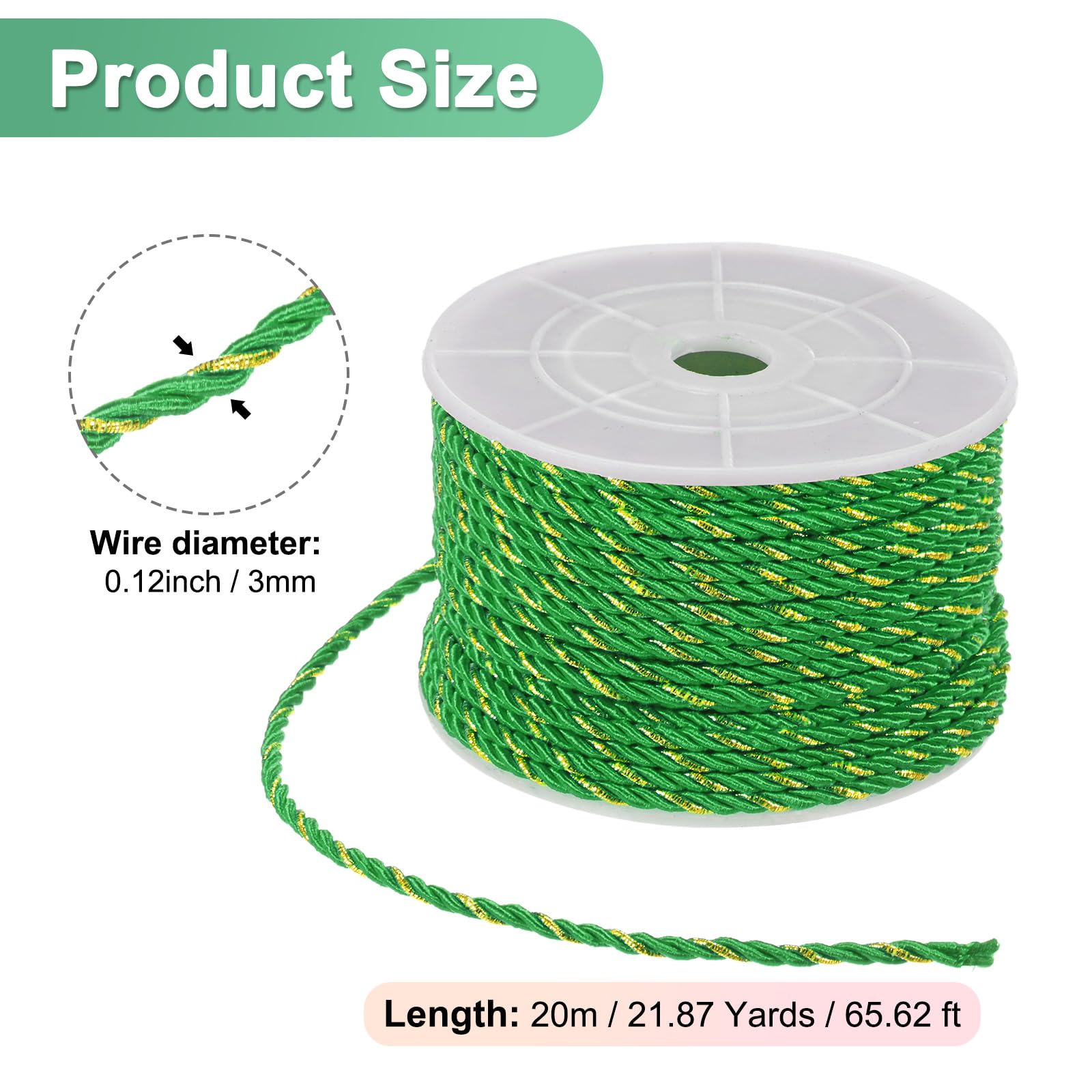 M METERXITY 22 Yards Twisted Rope Trim - Image 3