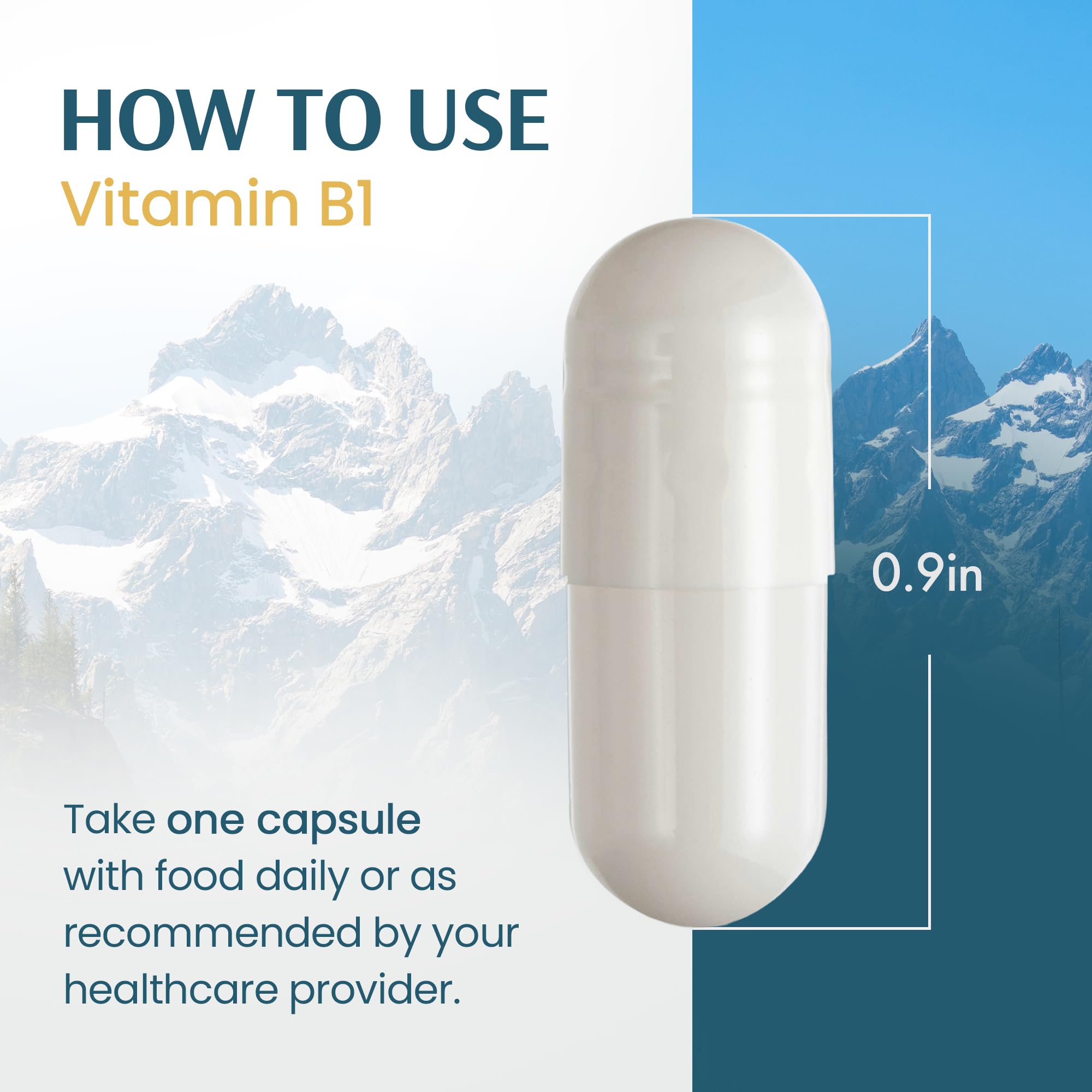 Vykee Nutrition Vitamin B1 (Thiamine) Capsules 500 mg — Amazon image 5