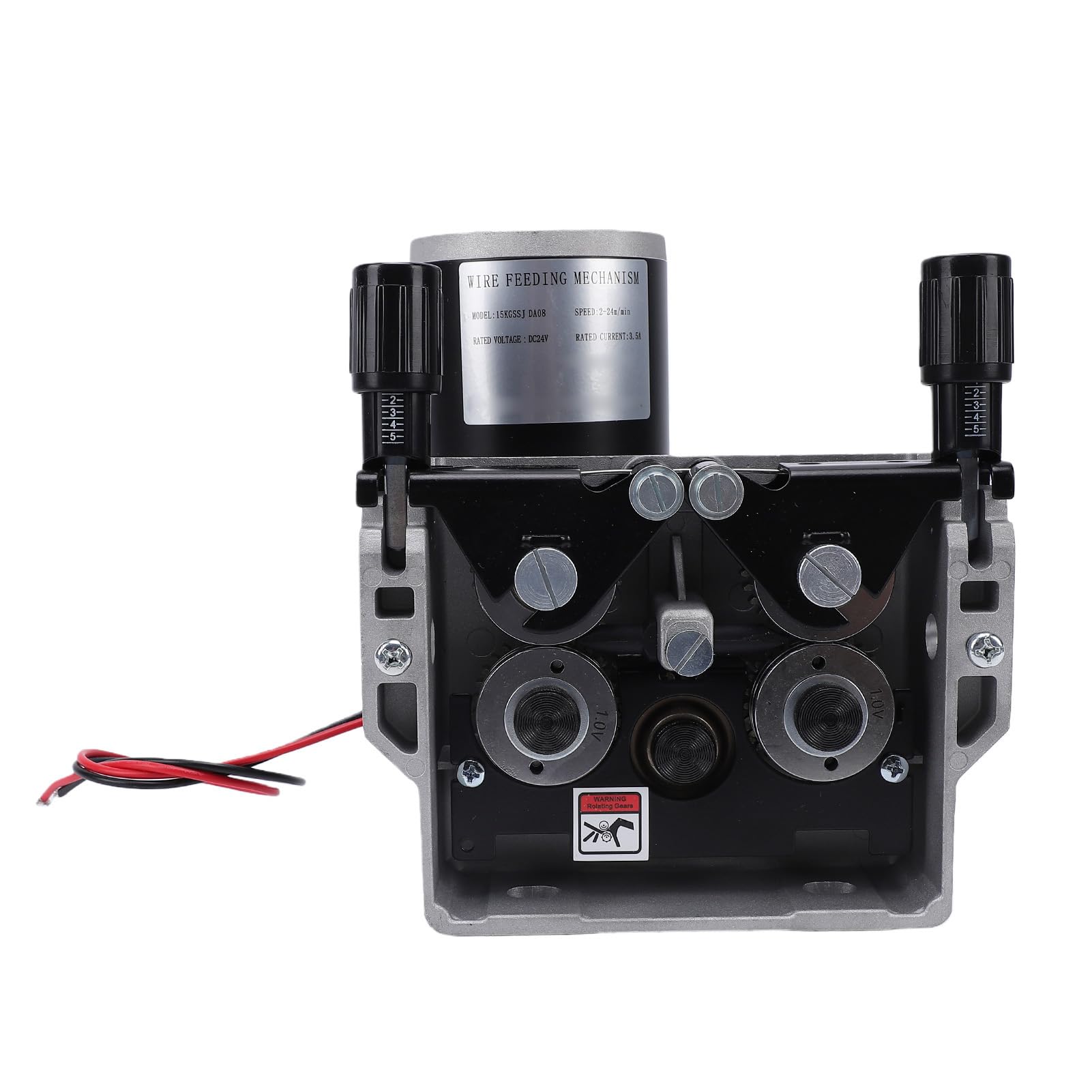 Jelquix Mig Welder Wire Feed Motor, 4 Roller Metal Wire Feeding Mechanism 2-24M/Min Speed Alloy Steel Aluminum, With 2 Feed Rollers For Semi Automatic Welding Machines 0.8-1.0