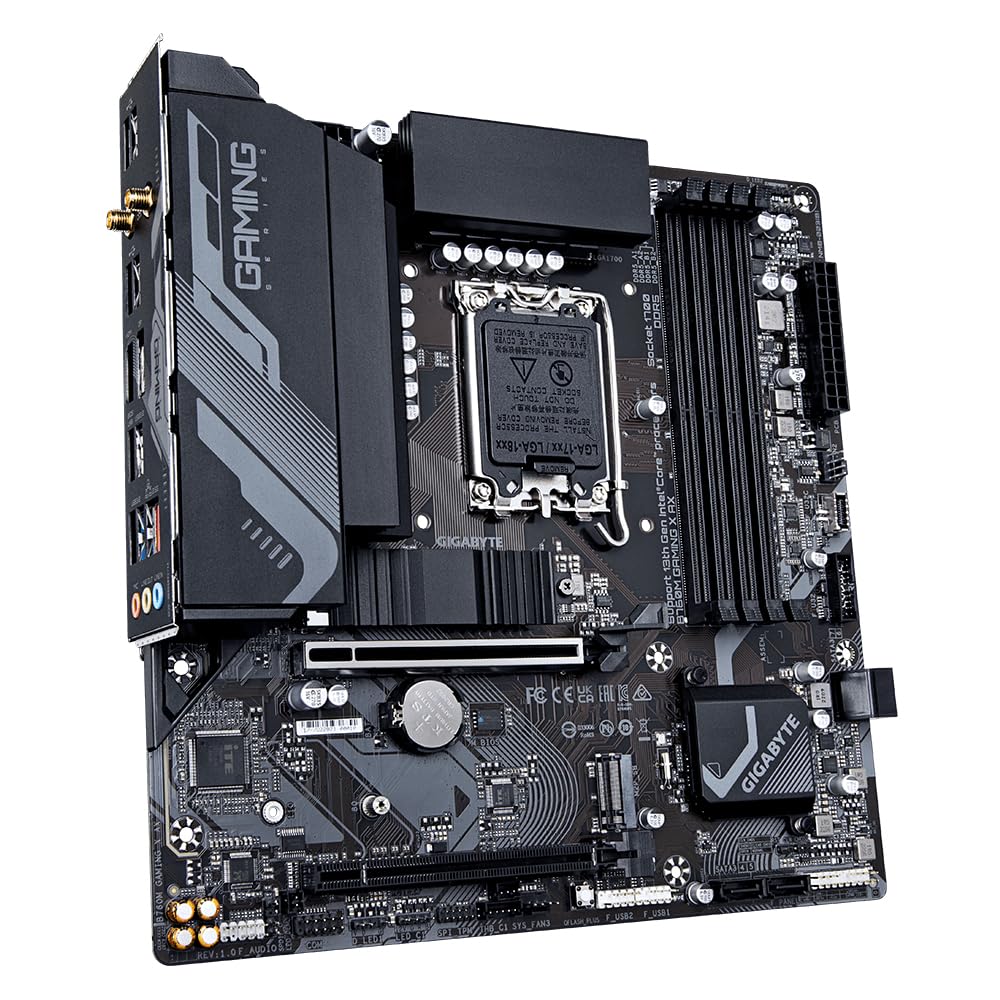 GIGABYTE B760M Gaming X AX Scheda madre - Supporta CPU Intel Core 14ª generazione, VRM a 8+1+1 fasi, fino a 7600 MHz DDR5, 2xPCIe 4.0 M.2, Wi-Fi 6E, LAN 2.5GbE, USB 3.2 Gen 2