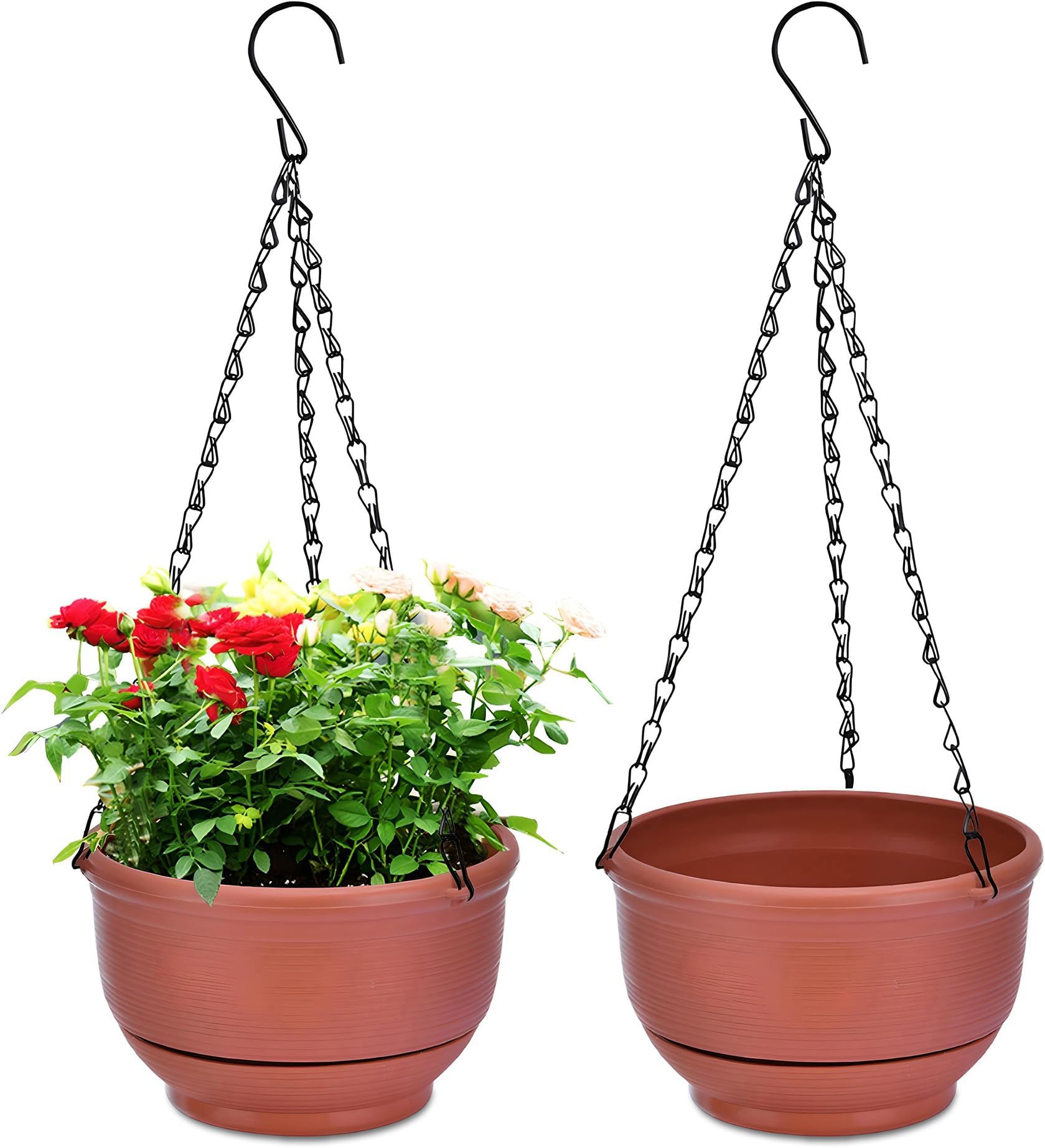 HTI-Living Blumentopf Blumenampel 2er Set Metall (Set, 2 St., 2 Blumenampeln In Verschiedenen Gr&ouml;&szlig;en), H&auml;ngeampel Deckenh&auml;nger