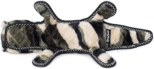 Miniatura 3 de Zippy Paws - Z-Stitch Grunterz - Juguete chirriante de peluche duradero para perro, Camron the Gator