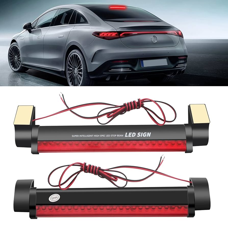 Third Brake Light,Red 5 LED 12V Universal Car High Mount Rear Third 3rd Brake Stop Tail Light Lamp