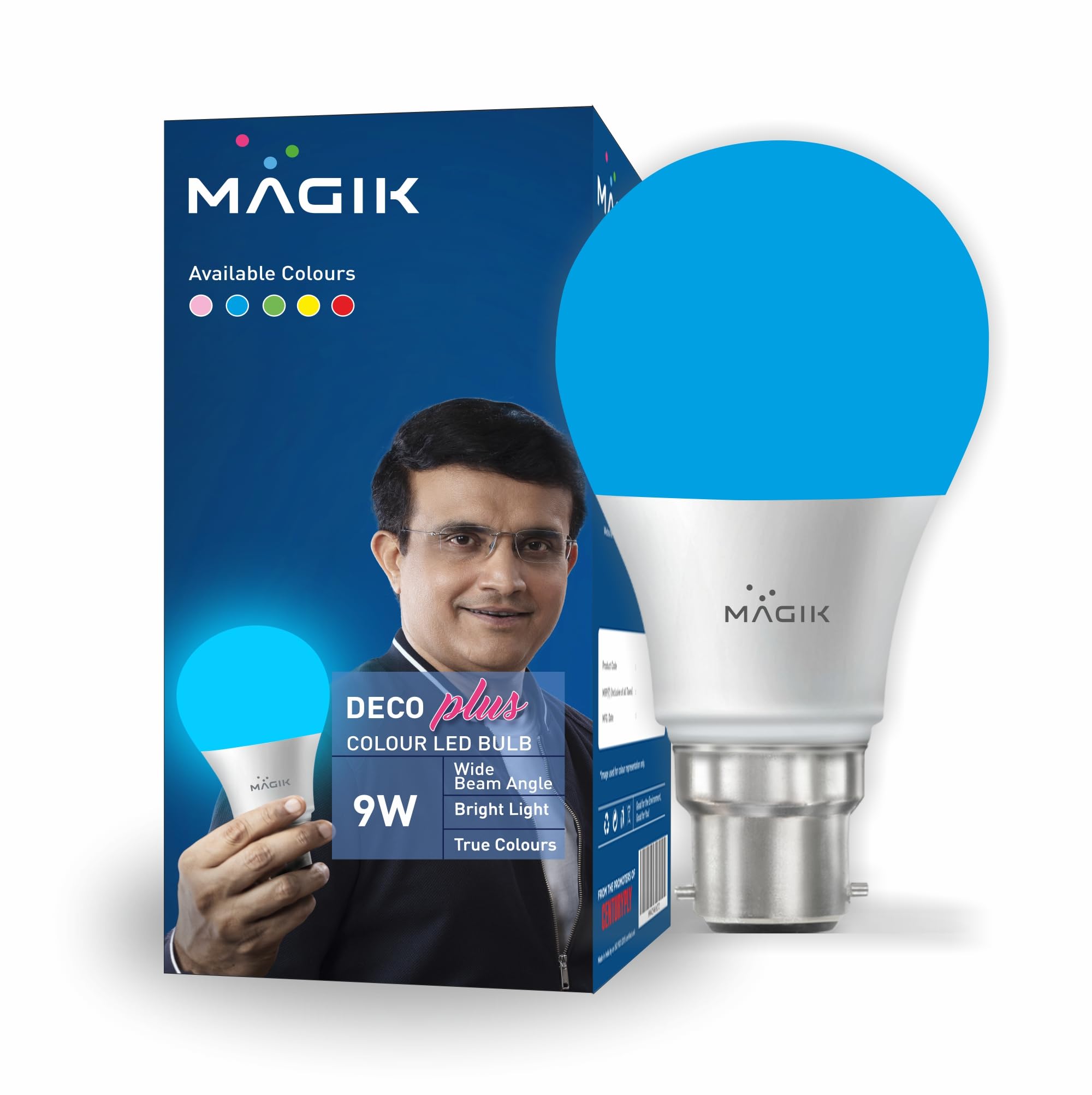 MAGIK Deco Plus 9 W LED Bulb Blue (Pack of 1) for Decoration-picture-14