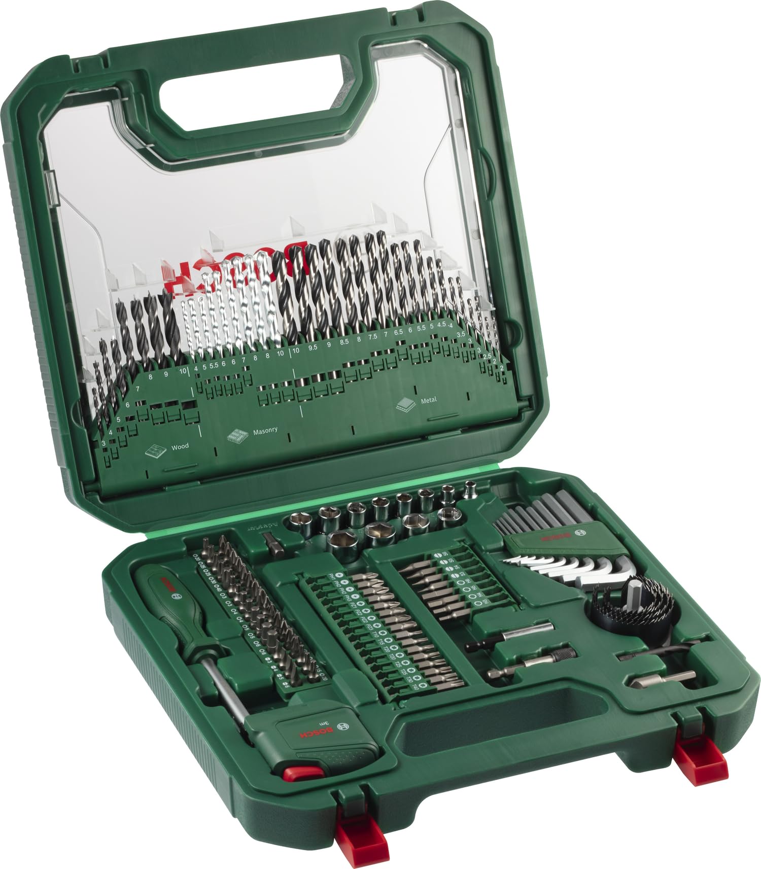 Bosch Repair Set, 114 + 12 pcs (365 x 338 mm, Accessory Screwdriver, drill) - Amazon Edition