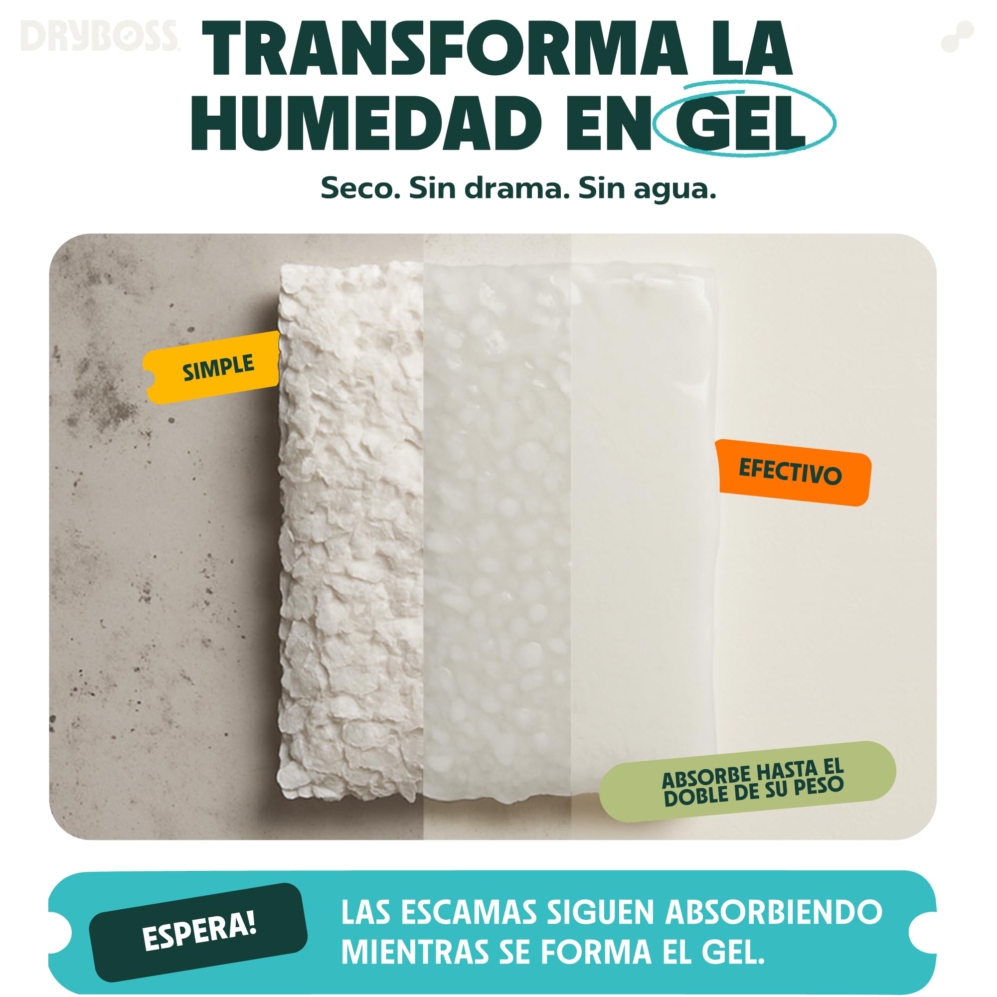 Pack 18 Sachets Antihumedad Cajones – Deshumidificador DRYPOP 20G | Absorbente de Humedad Seguro y Compacto para Cajones, Armarios, Trasteros, Baño, Coche, Cocina y Espacios Pequeños